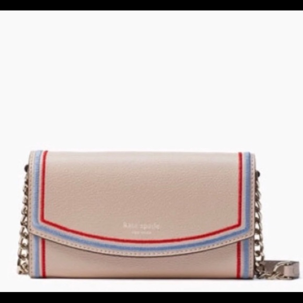 Kate Spade Eva Embroidered Wallet On A Chain
